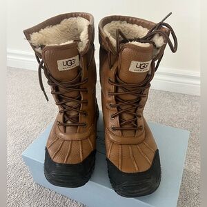UGG adirondack Cream and Brown Shearling Boots